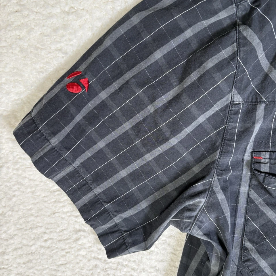 Camisa Bontrager Trek Para Hombre Grande Gris Paseo Marítimo Abotonada Manga Corta Ciclismo Foto 4 de 4