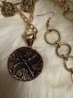 17 Pc Gold Tone Costume Fashion jewelry Earrings Crown Hearts Necklaces Lot New — photo 6