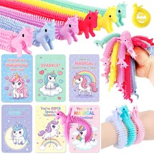 Valentine Cards Kids set 36 Pack Unicorn school exchange cards New