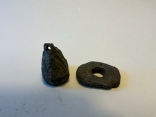 Thames London, Post Medieval 2 X 15th - 17th C Lead Weights Metal Detecting Find