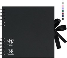Scrapbook Album 8x8 in Small Photo Album DIY 20 Sheets Black