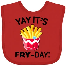 Inktastic Yay Its Fry Day With Cute French Fries Baby Bib Children Fry-day Food