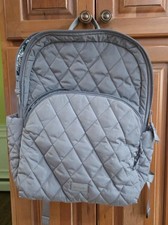 Mochila grande Vera Bradley Outlet ultraligera esencial gris esmerilado para mujer