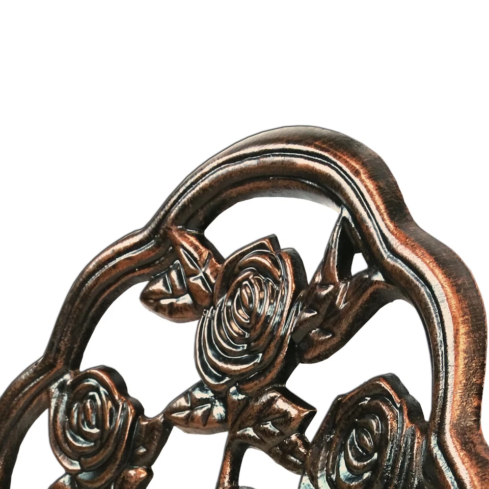 Juego de bistró rosa de 3 piezas Ng con mesa superior de aluminio fundido de 23,5 pulgadas Foto 4 de 4