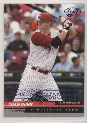 2005 Leaf Team Checklist Blue Press Proof 69/75 Adam Dunn #278 ni4