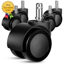 Office Chair Wheels Replacement, 5 Pcs 2 Inch Office Chair Casters Heavy Duty, C