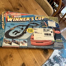 Vintage NASCAR Winners Cup HO Slot Car Track Set Missing Cars, Excellent Track.