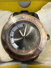 Invicta Specialty 45mm Men's Watch Gunmetal Rose Gold Black Silicone 35687 NEW