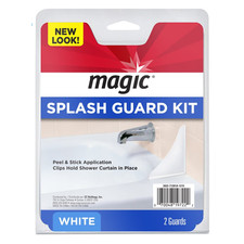 Splash Guard Kit - Prevent Water from Splashing Out of the Bath or Shower- White