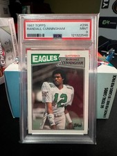 1987 Topps Randall Cunningham #296 PSA 9 MINT Rookie RC - Philadelphia Eagles