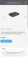 htc vive headset with link box