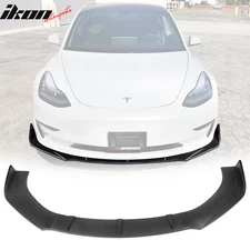 Unadjustable Front Bumper Lip Chin Spoiler Fits 59"-65'' Width 3PC Matte Black
