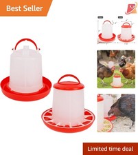 Poultry Feeder Waterer Kit Plastic Leakproof Hanging for Chick Duck Pigeon