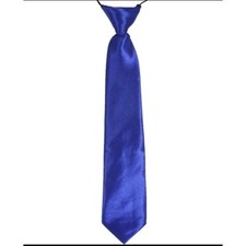 Blue Children  s Necktie- Elastic Neck band Stretches 13  to 21  