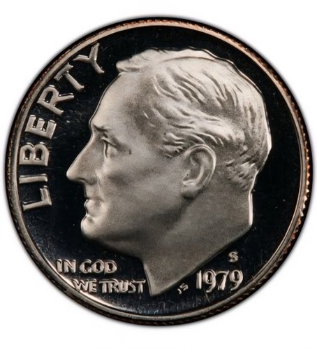 Roosevelt Dime 1979 S Type 2 PCGS Graded PR 70 Deep Cameo Uncirculated 10c