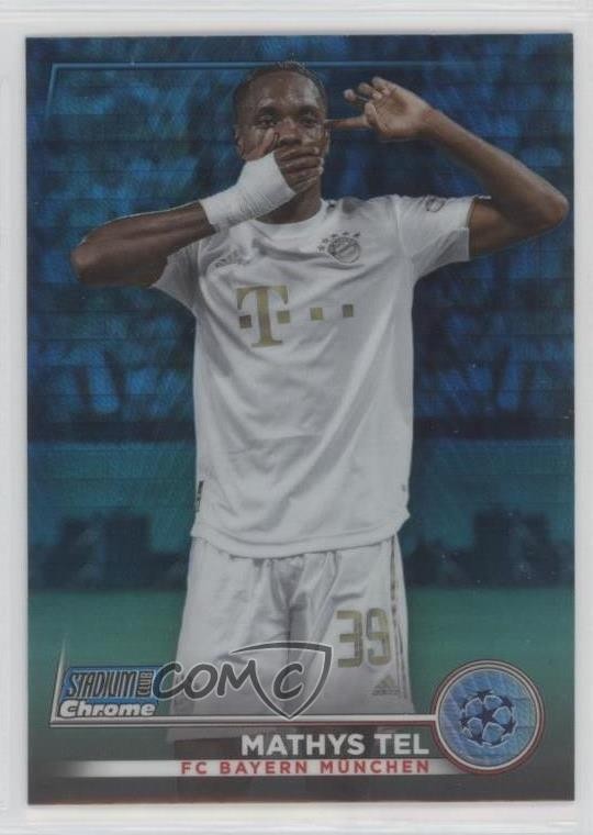 2022 Stadium Club Chrome UEFA Competitions Blue Prism Refractor Mathys Tel 0j8k