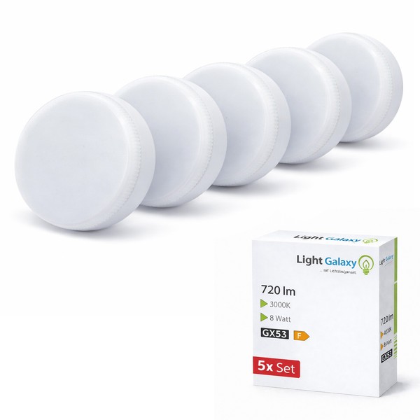 GX53 Led 8W 3000K Warmweiß 720Lm Flach Nicht Dimmbar Leuchtmittel 230V Lampe-image