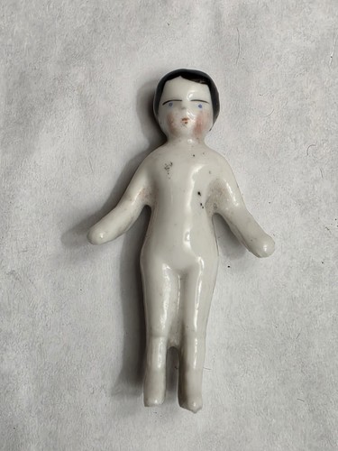 Antique German frozen Charlotte china porcelain doll 2 1/4”