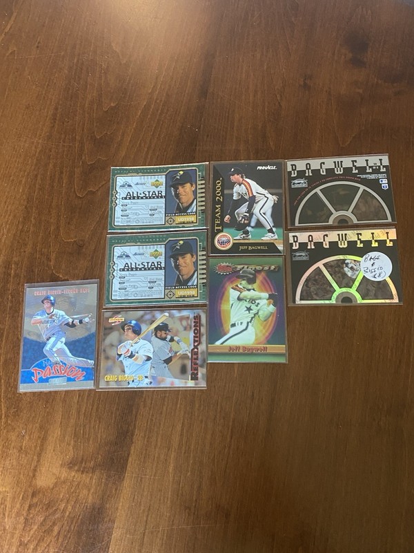 8 Card Value Lot - Bagwell & Biggio - Astros -  Bundle & Save LOOK