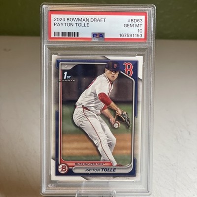 Payton Tolle - 2024 Topps Bowman Draft #BD63 1st Bowman RC Red Sox PSA 10!