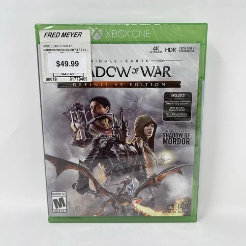 New! Factory Sealed! Middle-Earth: Shadow of War Definitive Edition Xbox One