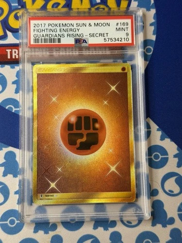 2017 Pokemon Sun & Moon 169 FA  Fighting Energy Guardians Rising Secret PSA 9