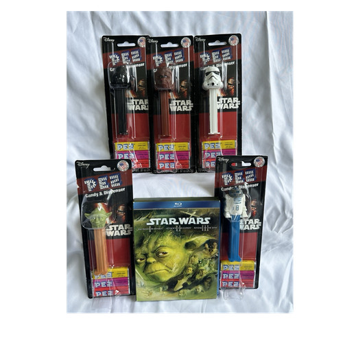 Star Wars Movie Box Set (open box) and PEZ Candy & Dispenser Lot (new)