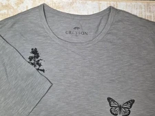 Greyson Shirt Mens XL Gray Wildlife Print Animal Graphic 100% Cotton Casual Tee