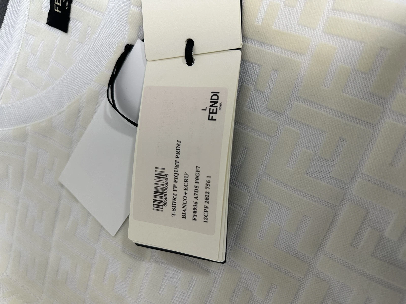 T shirt manica corta jacquard logo Fendi FF 105 119948827
