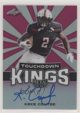 2018 Leaf Metal Draft Touchdown Kings Pink /10 Keke Coutee Rookie Auto RC