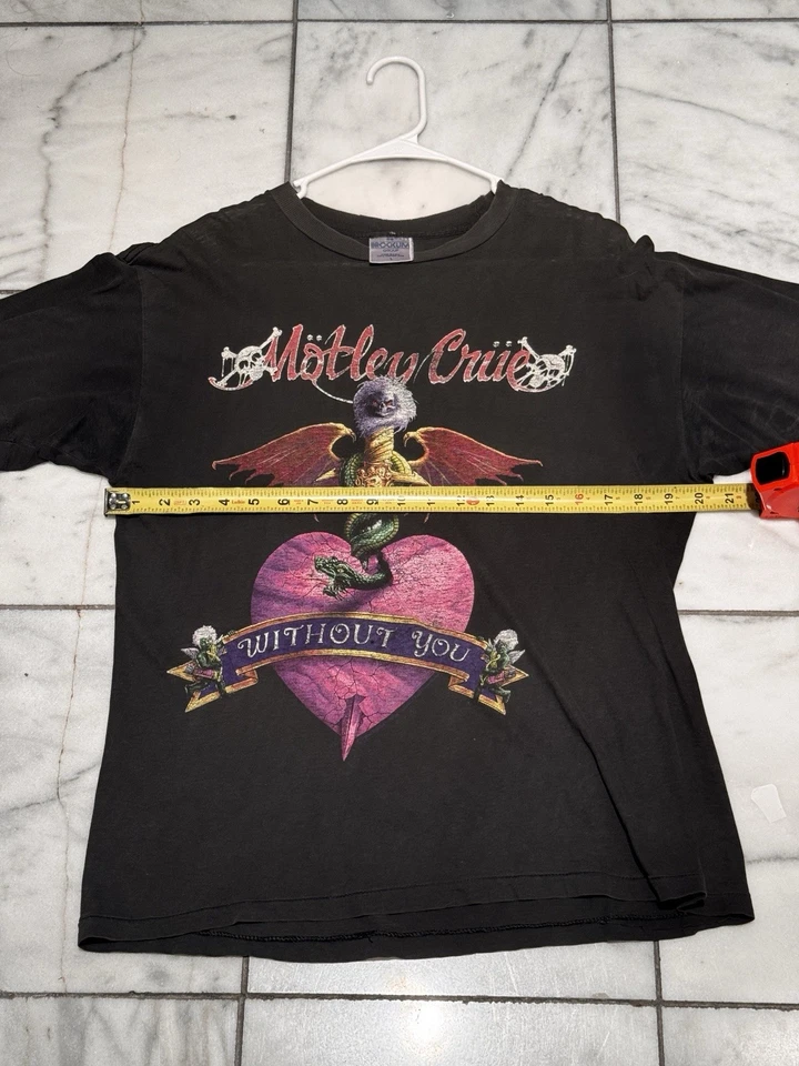 RARE Vintage 1989 Motley Crue Dr. Feelgood Without You Black T-Shirt Size Large - Image 4 of 4