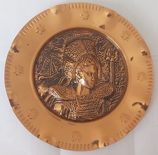 assiette décorative murale en cuivre, décoration artistiques cuivre garanti