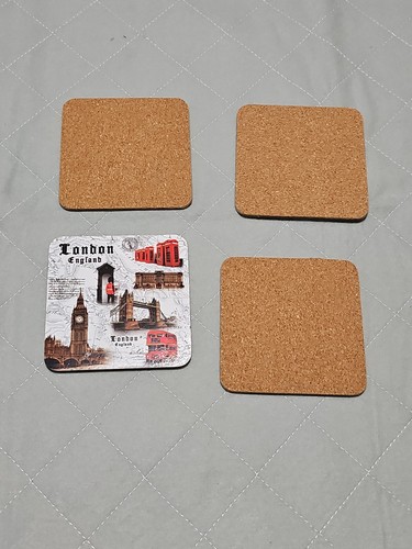 Boxed Set 4 Coasters London England Opened Box New Condition - Picture 5 of 10
