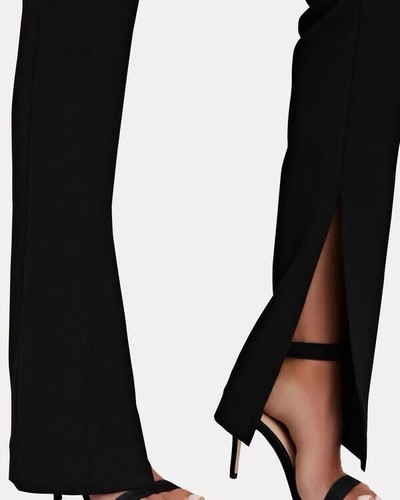 $395 Pantalones A.L.C Carson Costuras Dobladillo Dividido Negro Talla 12 - Imagen 6 de 10