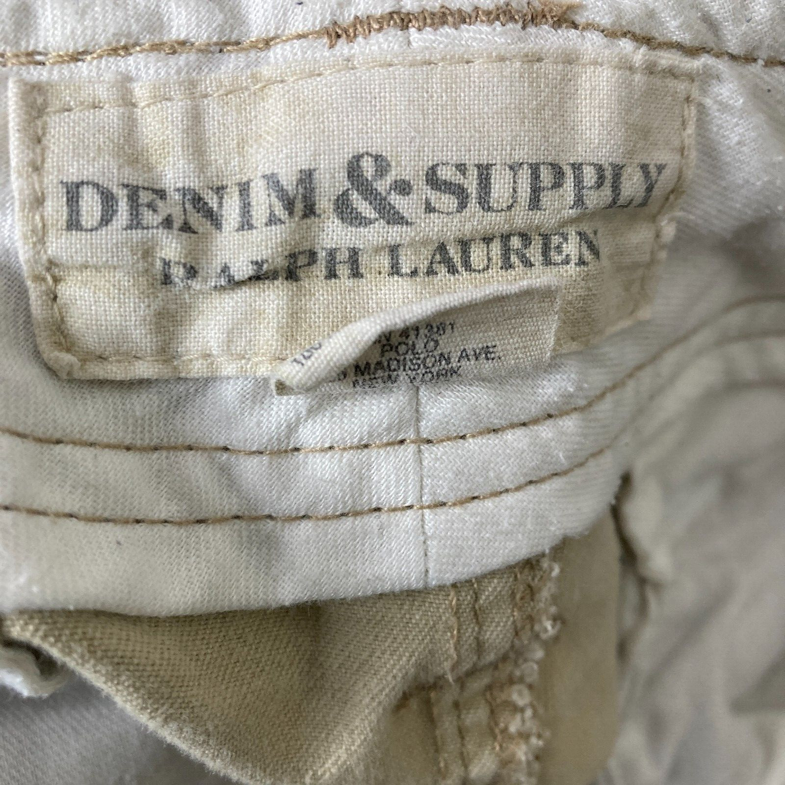 Denim & Supply Ralph Lauren Bermuda Cargo Shorts Mens 36 Khaki thumbnail 4