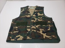 Game Winner Sportswear Hunting Vest Padded Shoulder Canvas Camo Size L Vintage