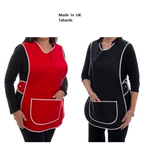 Ladies Woman's Plain Tabard  Apron 8 Colours 6 Sizes UK MADE! Best Quality - Picture 1 of 3