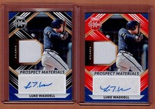 2022 Elite Extra Edition Luke Waddell Future Threads Auto lot, base  /199 Braves