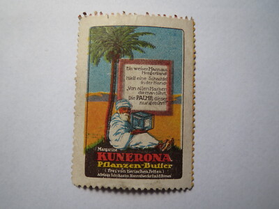Bremen - Kunerolwerke GmbH - Kunerona - Pflanzen-Butter Margarine / Reklamemarke