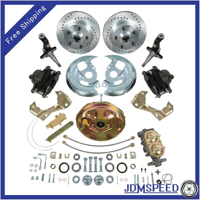 For 1967-1969 Camaro Power Disc Brake Conversion Kit Drilled & Slotted, GM-227