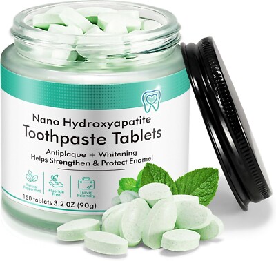 150PCS Toothpaste Tablets,Flouride Free Tablets,Sensitive... 