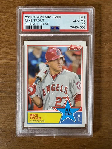 2013 Topps Archives Mike Trout Angels 1983 All Star PSA 10 Rare Insert SP Angels