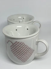 2 Toscany Collection Tea Cups w/ Strainers