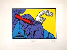 screen print signed pop art, hand-pulled serigraph, limited edition print 6/25