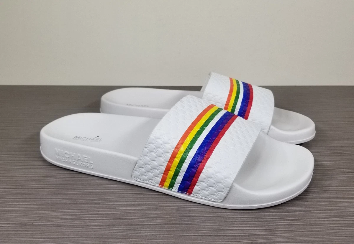 Michael kors rainbow slide sandals deals