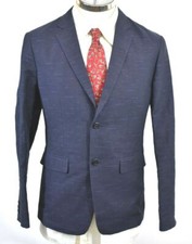 Theory Clinton Mens Shell Trim Fit Jacquard Suit Notch Lapel Collar Blazer 40