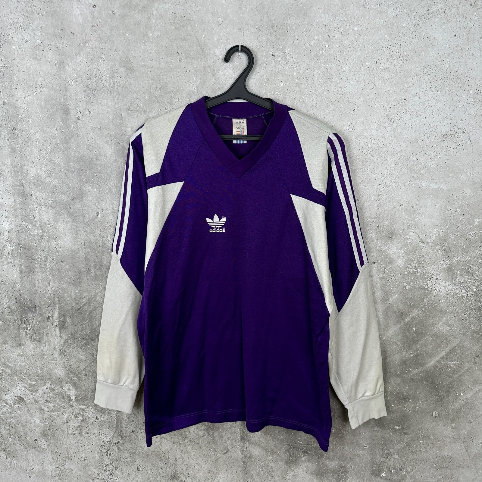 VINTAGE ADIDAS ORIGINALS 1980s FOOTBALL SHIRT AUSTRIA TEMPLATE JERSEY SIZE L