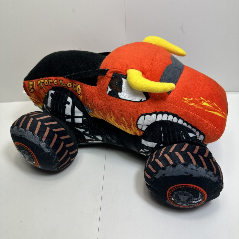 Jay Franco Monster Jam Plush Stuffed El Toro Loco Pillow Buddy Washed