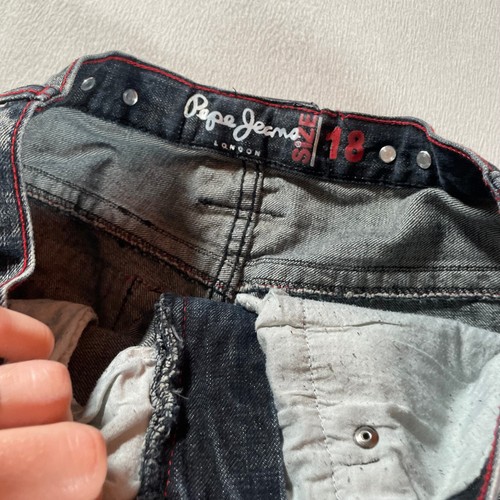 Vintage Pepe Jeans Youth 18 Gray Embroidered Grunge Street Wear London 28x29 - Picture 15 of 24