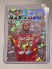 Felix Anudike-Uzomah Artist Signed Kansas City Chiefs Refractor Art Card 1/1